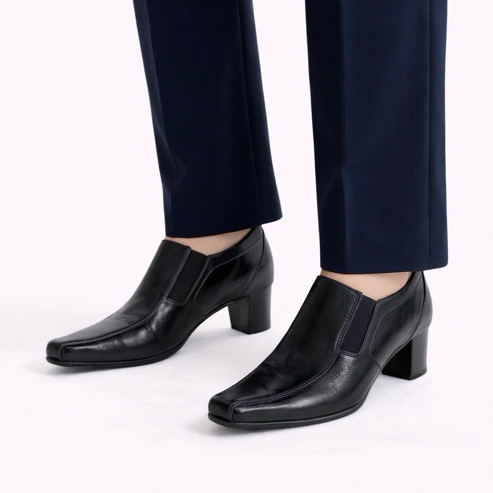 Roberto Capucci Dark Brown Leather Block Heel Shoes